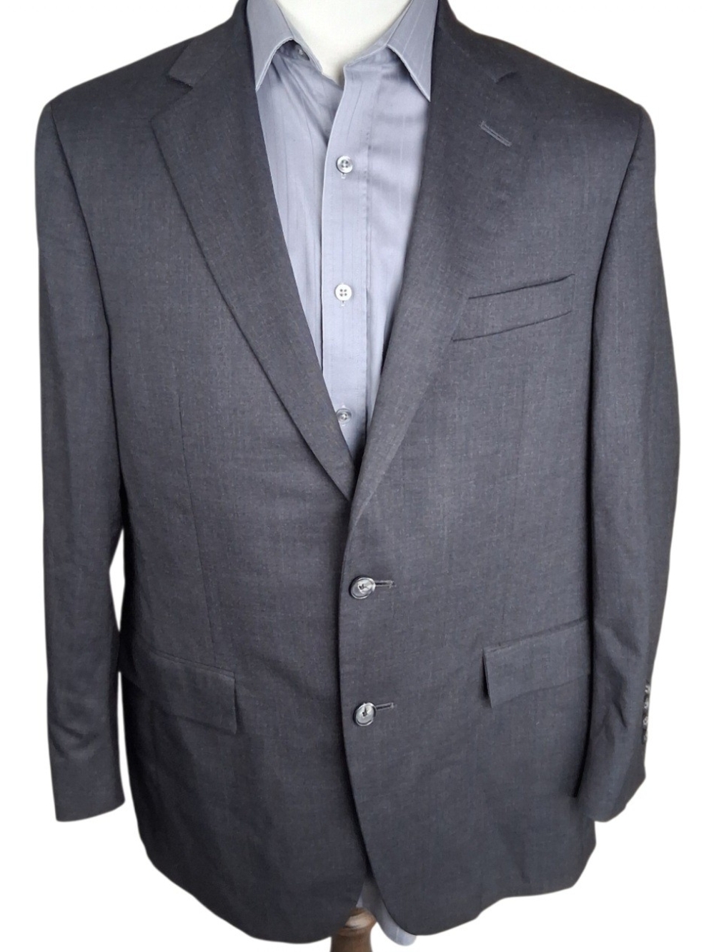 Brooks Brothers 1818 Regent Blazer 42R Solid Charcoal Gray Wool Jacket USA Made